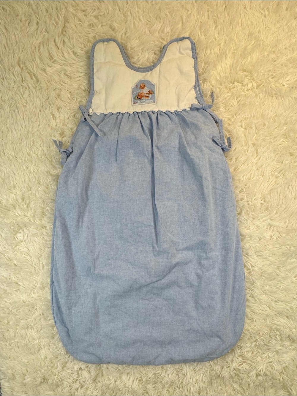 Jacadi Light Blue and Cream Infant Sleep Sack
